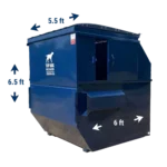 Top dog Waste Solutions trucks and large bin
